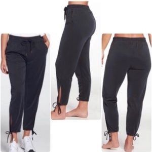 Calia Carrie Underwood Charcoal Black Side Tie Joggers Like New Small